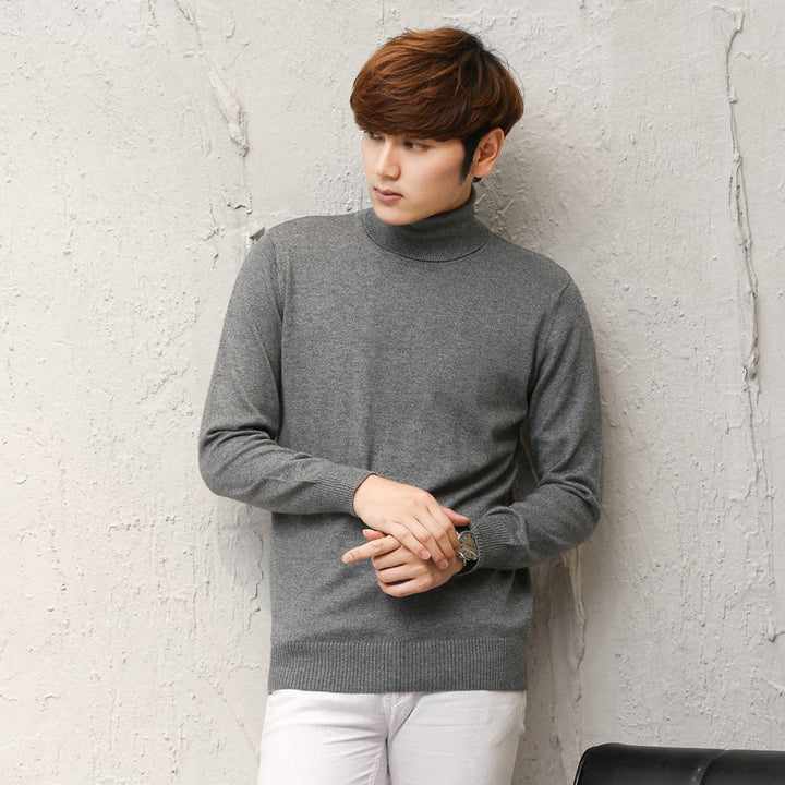 Men's Wool Sweater with Turtleneck