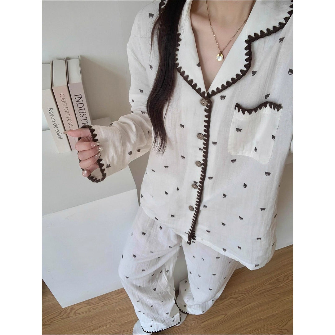 Women's Pajama Set, long-sleeved, for Spring and Autumn