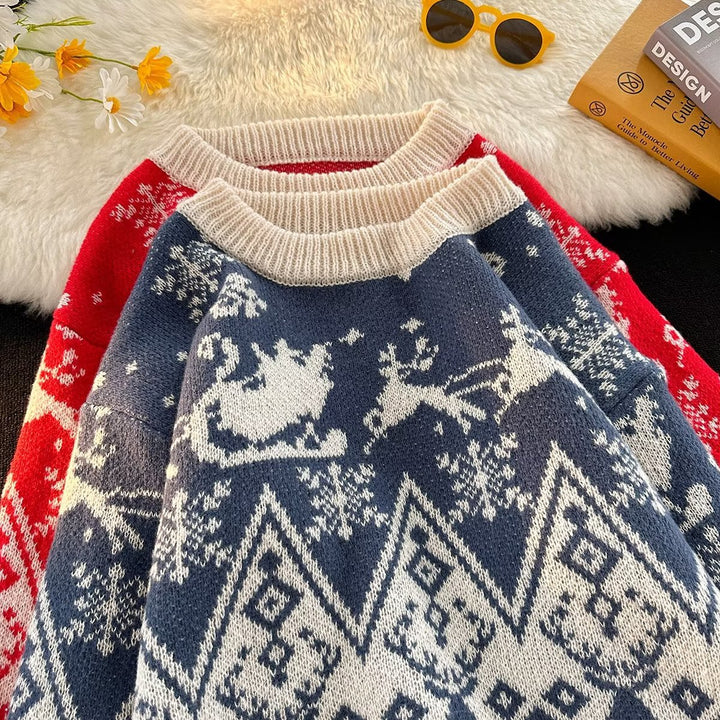 Men's knit sweater, loose fit, warming