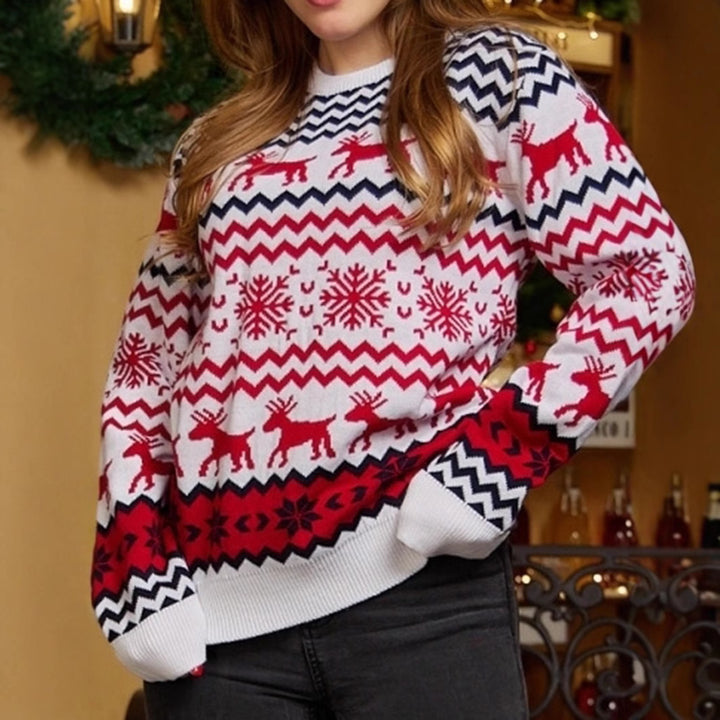 Christmas sweater with snowflake pattern