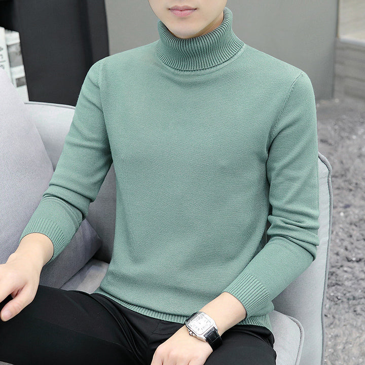 Men's turtleneck sweater, long-sleeved, slim fit