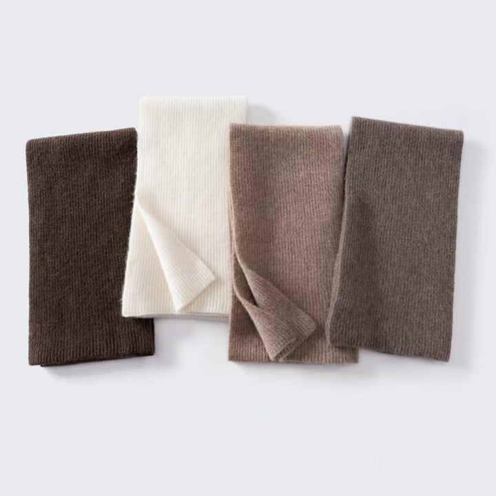 Solid color alpaca cashmere scarf, thick and warm