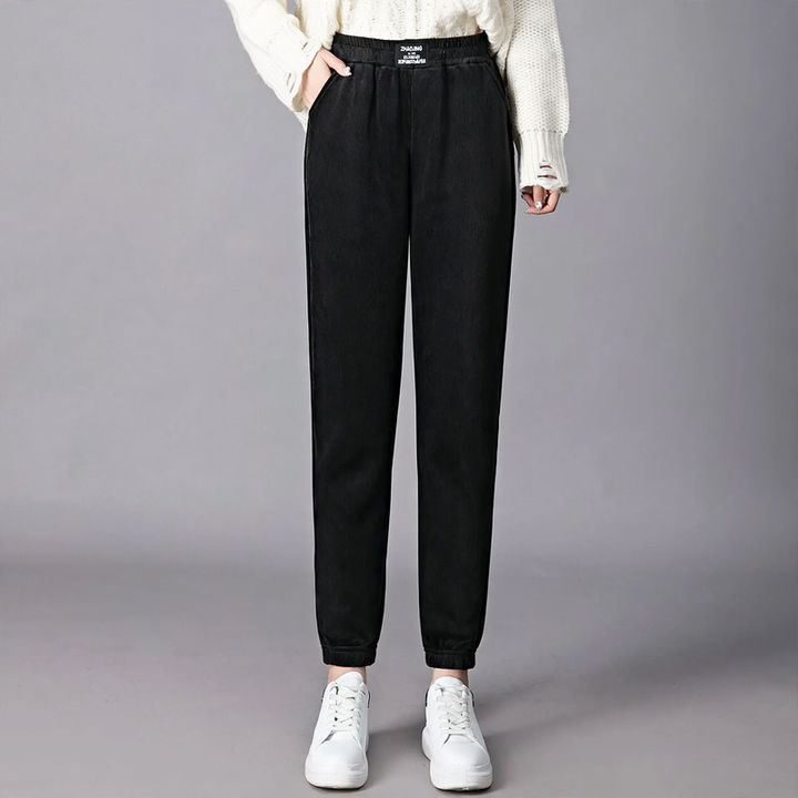 Women’s harem-style cord pants, lined