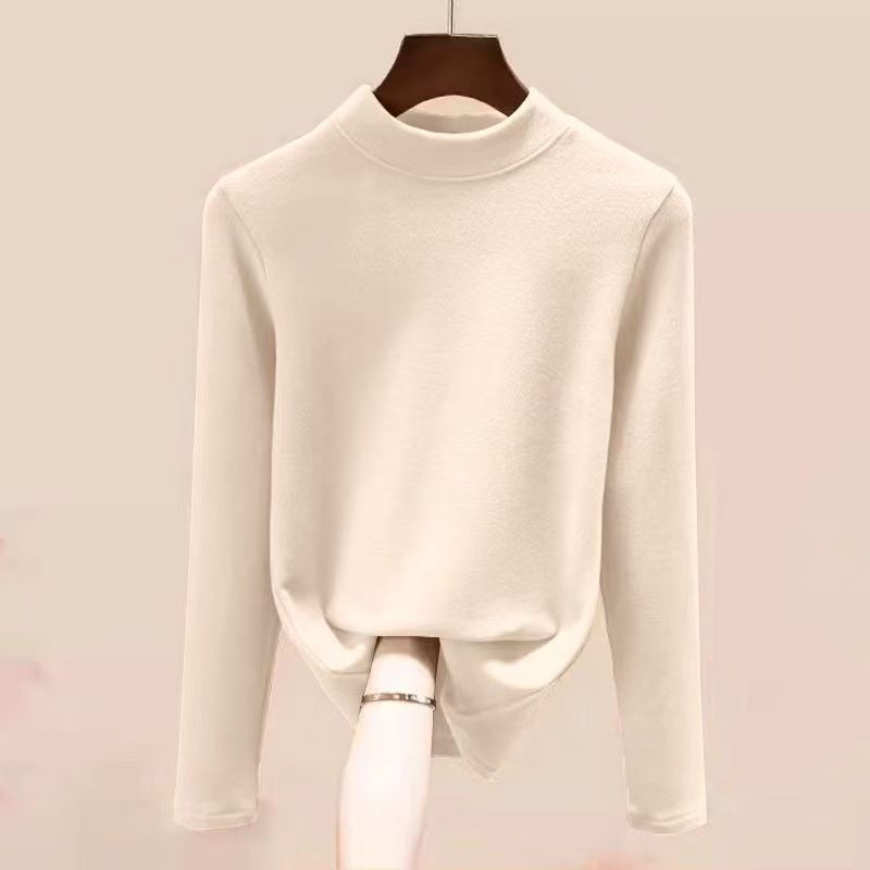 Women's thermal undershirt, half-high collar, lined