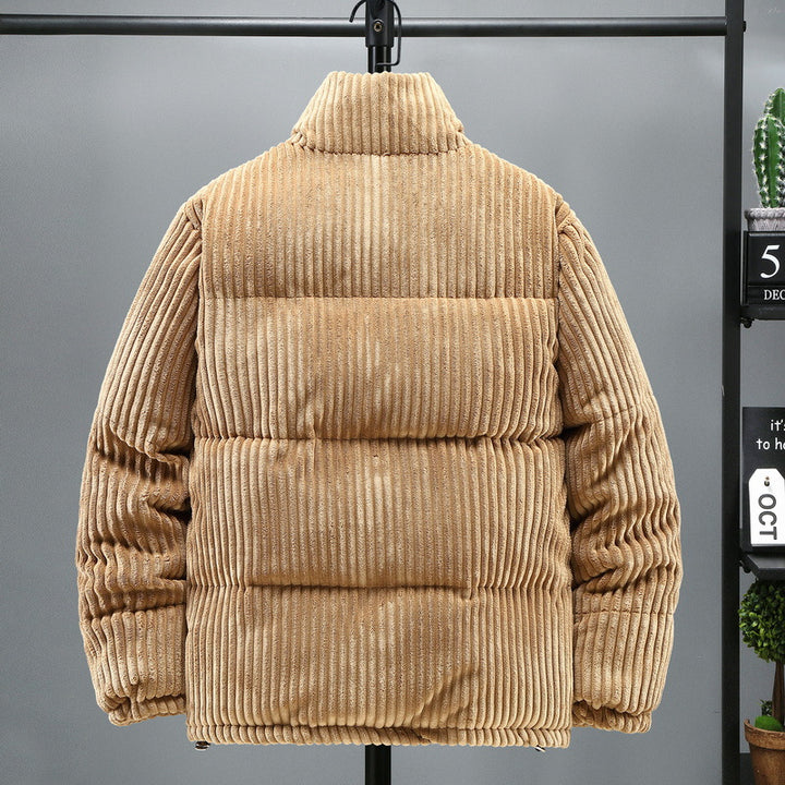 Men's Winter Jacket, Cord, Stand-Up Collar, Lined