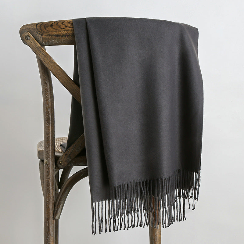 Solid color scarf made of cashmere imitation