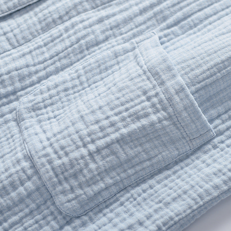 Japanese cotton pajama made of three-layer gauze