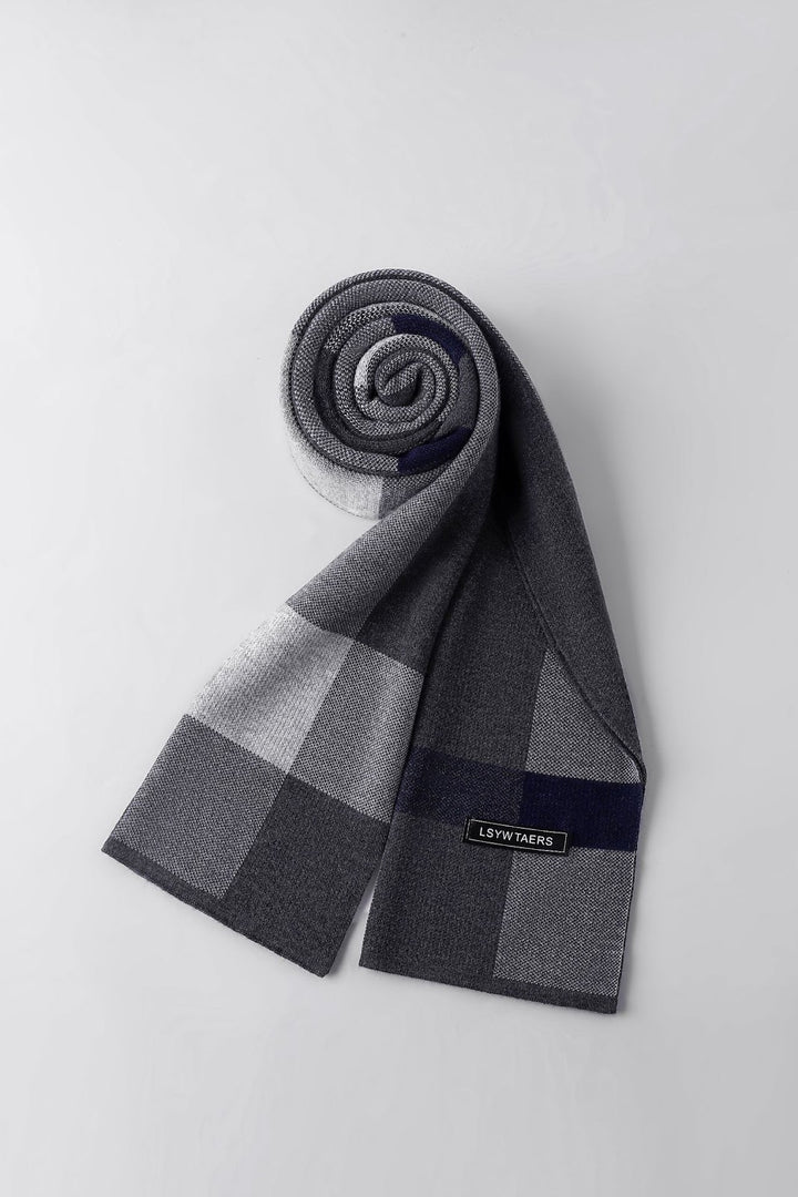Men's Knit Scarf, 195x28cm