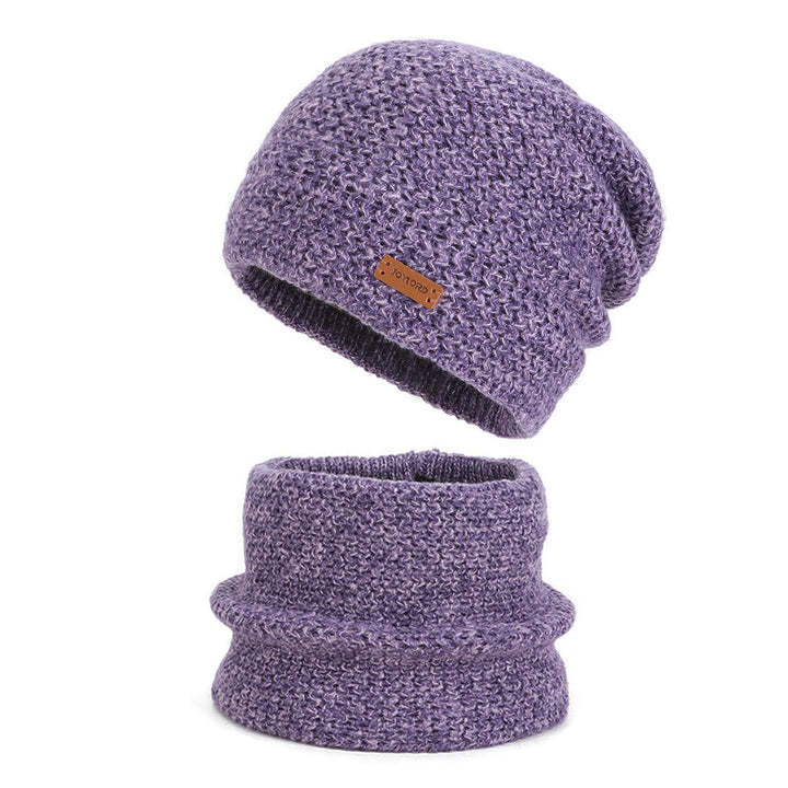 Ladies' Winter Set: Knitted Hat and Scarf with Lining