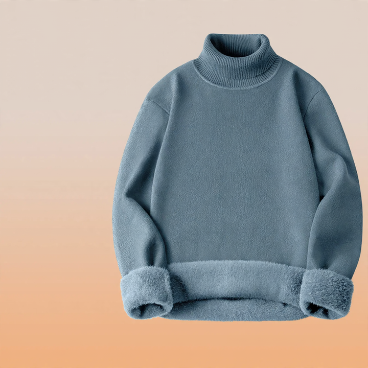 Men's turtleneck sweater, lined