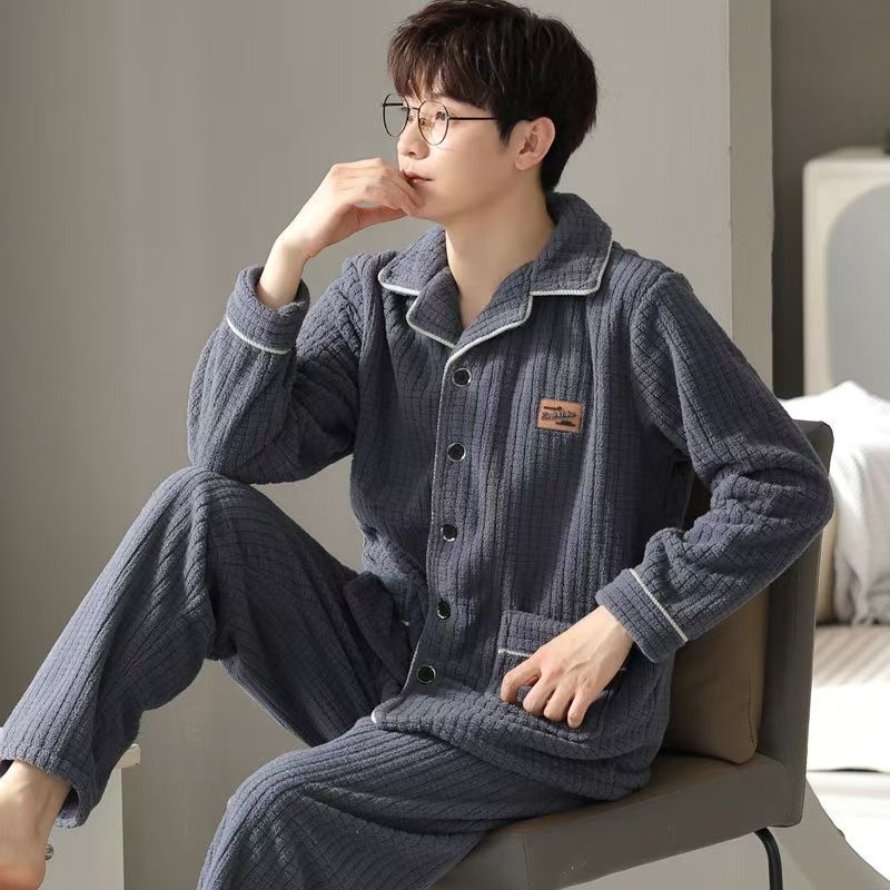 Warmer Herren-House Suit made of flannel, lined, available in various sizes