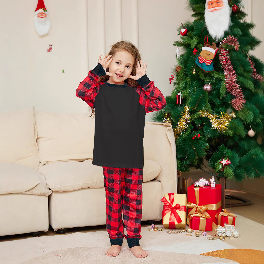 Christmas pajama set for the whole family, checkered