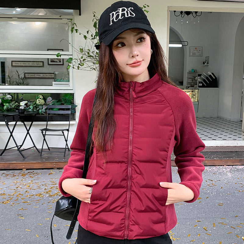 Sporty down jacket with graphene fleece lining