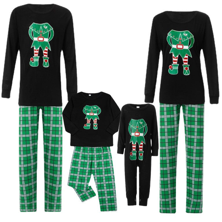 Christmas Pajama Set for the Family with Letter Motif