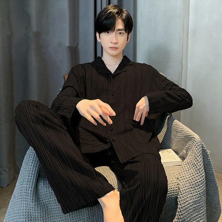 Men's pajamas made of 100% cotton, long-sleeved