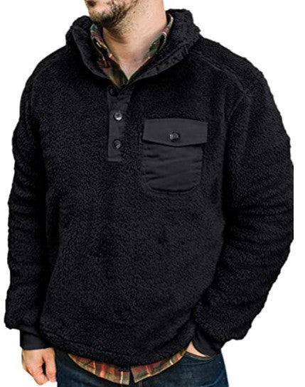Men's sweatshirt, lined, solid color