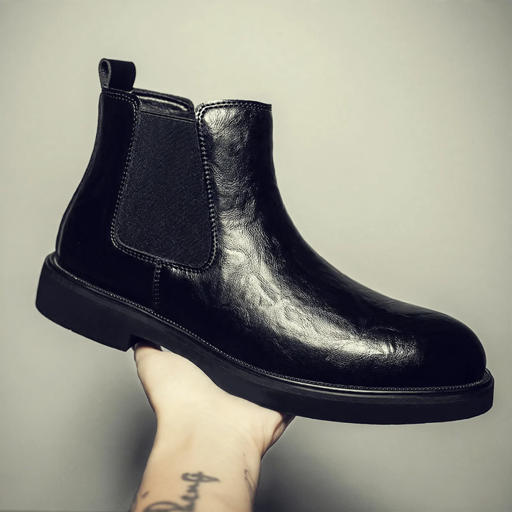 Men's Chelsea boots made of soft leather, non-slip