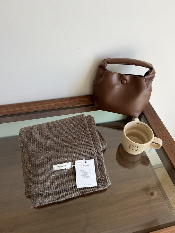 Thicker merino wool knitted scarf