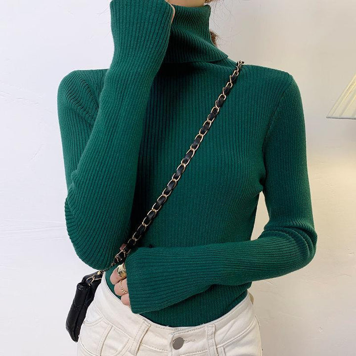 Women's turtleneck sweater, long-sleeved, plus sizes