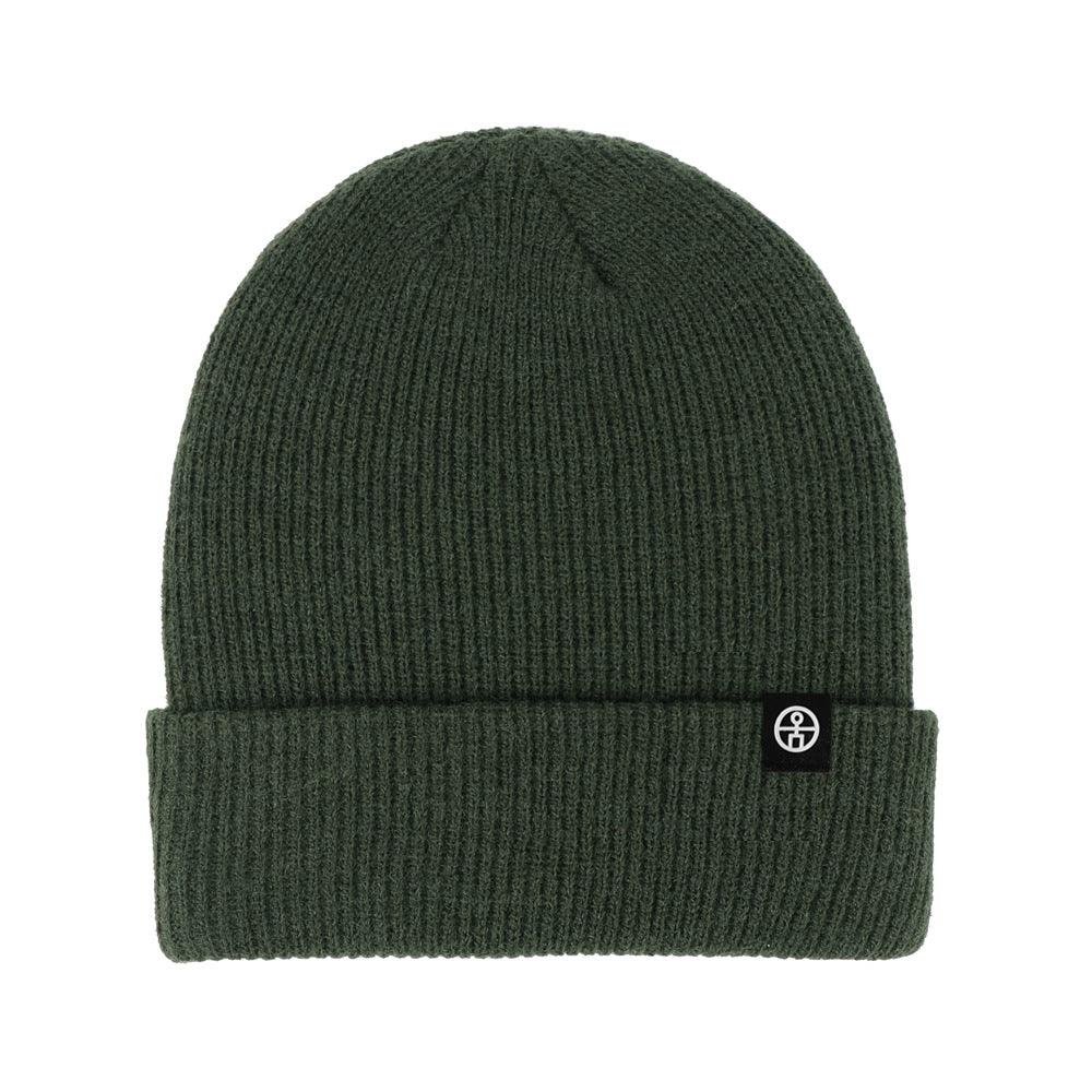 Warm knitted hat for winter, solid color, 22x20 cm