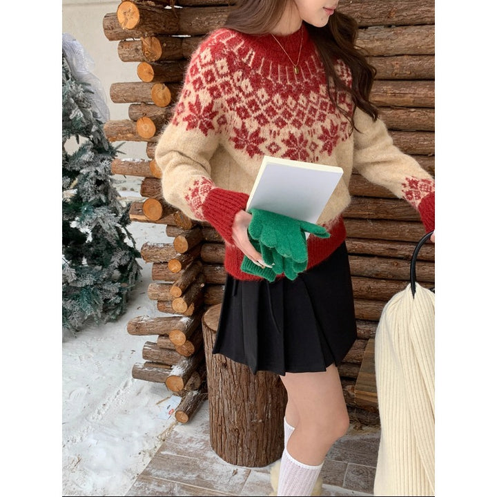 Knitted sweater with Fair-Isle pattern