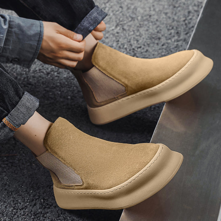 Men's Chelsea Boots, suede look, slip-on, 1203-J
