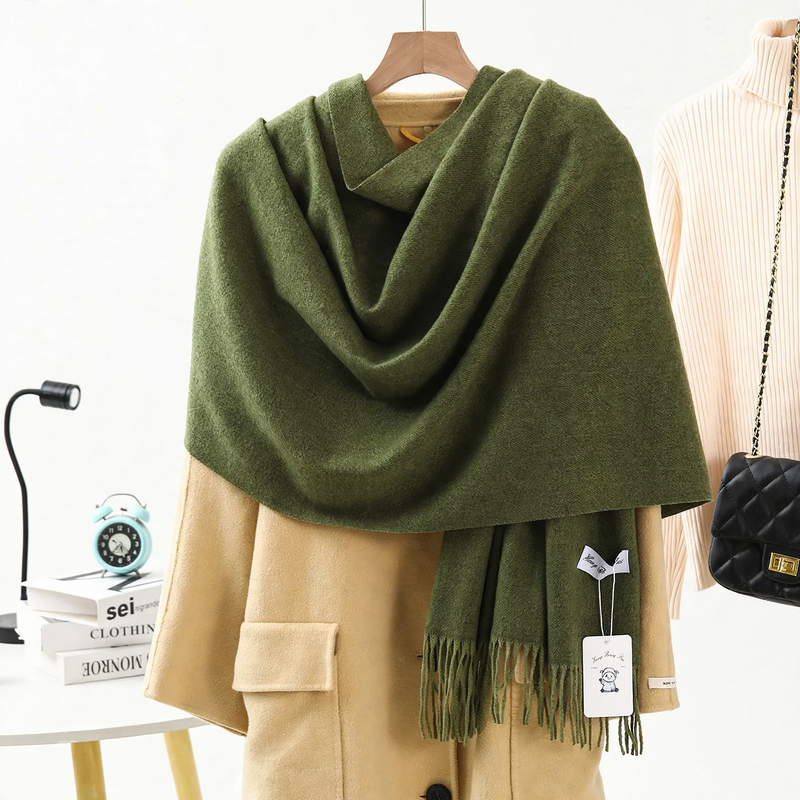 Thick winter scarf, 200x70 cm