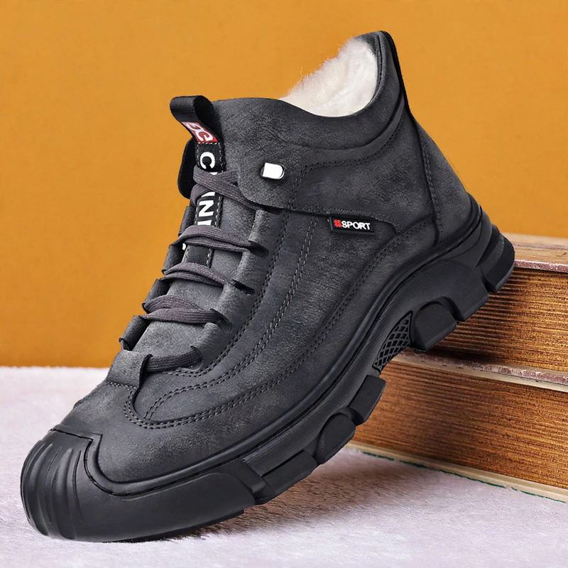 Padded men's ankle boots, winter casual shoes