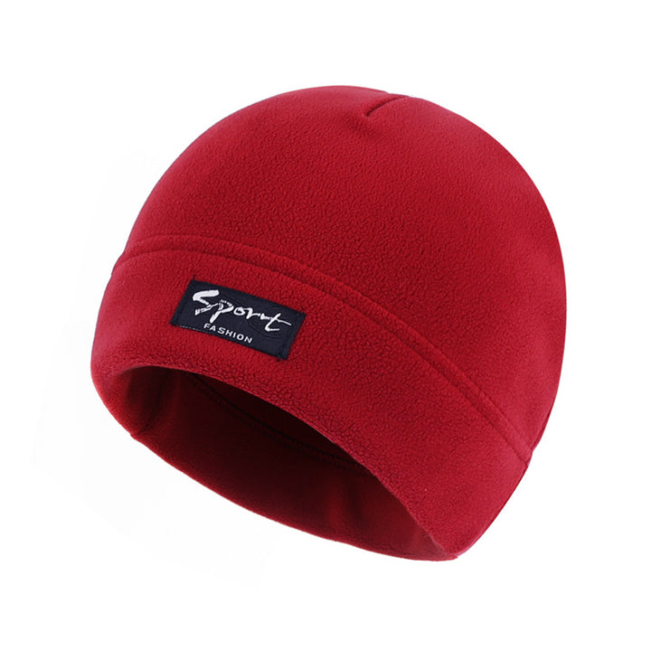 Warm fleece hat with ear protection for winter