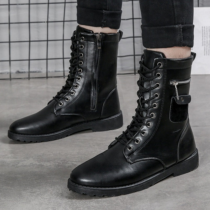 Fashionable men's boots, lined