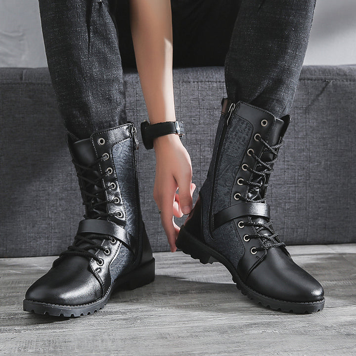 Men's ankle boots in British style, lined