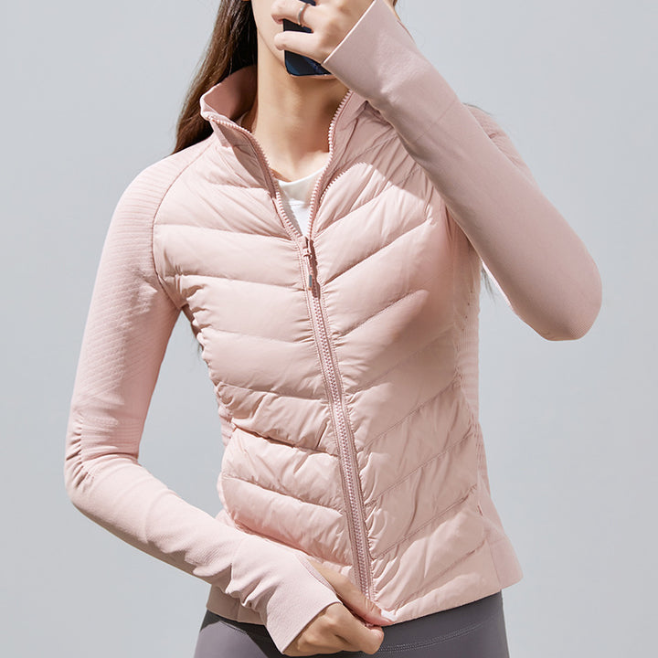 Women’s down jacket, white goose down, slim fit