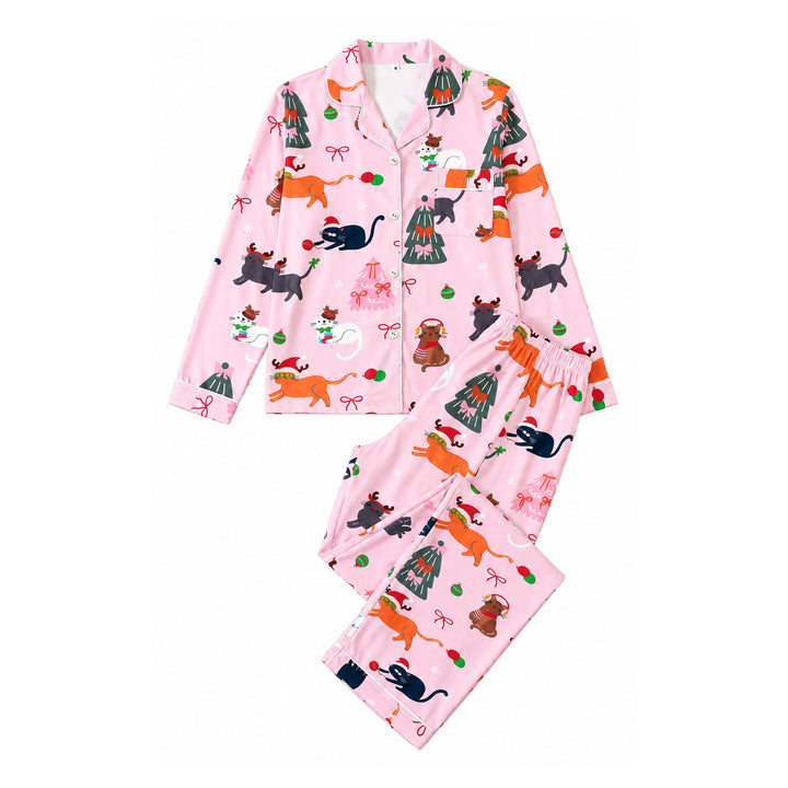 Women's Loungewear, Long Sleeve, Christmas Motif, Milk Silk