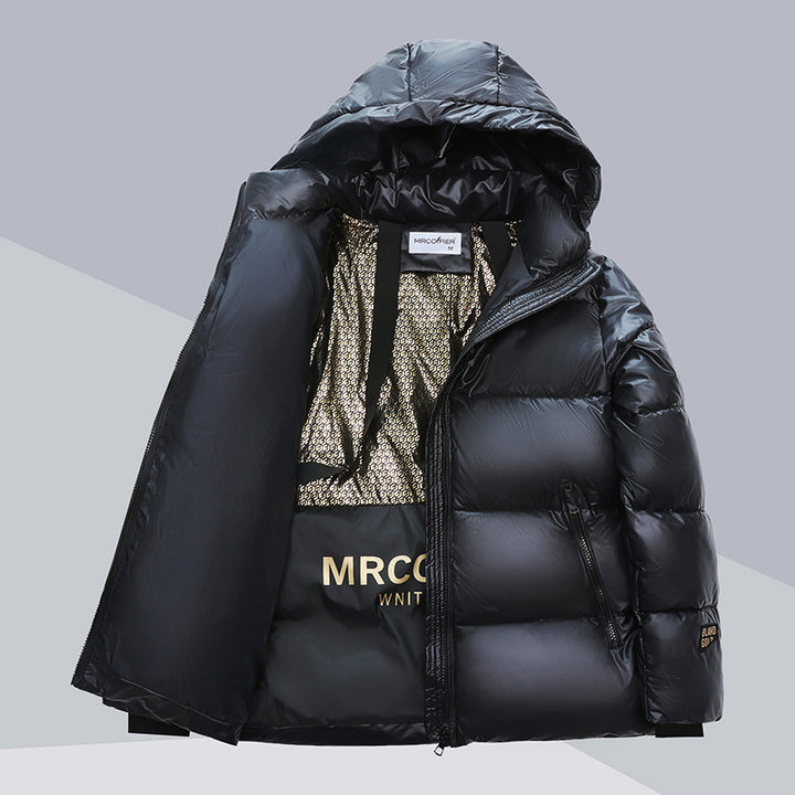 Unisex winter jacket with hood, padded