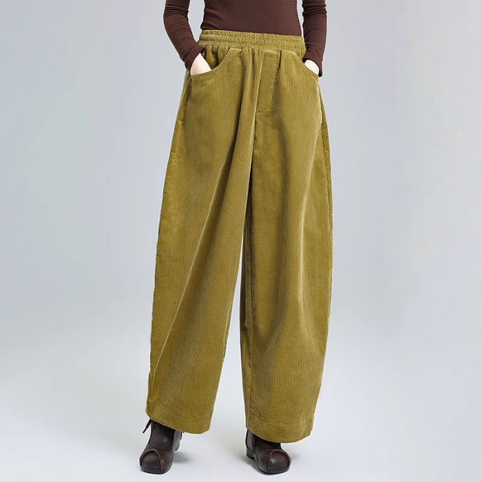 Kord-Harem pants for women, high waistband