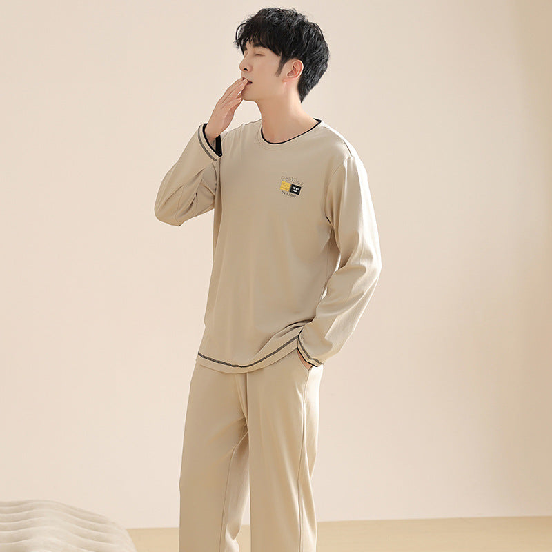 Loose men's cotton pajamas