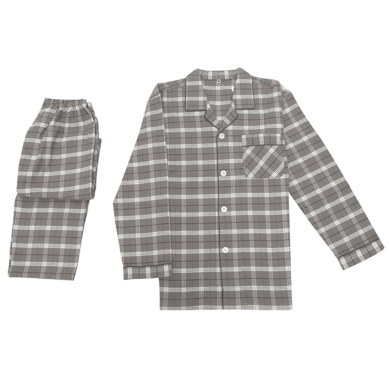 Padded cotton pajamas for men, checkered