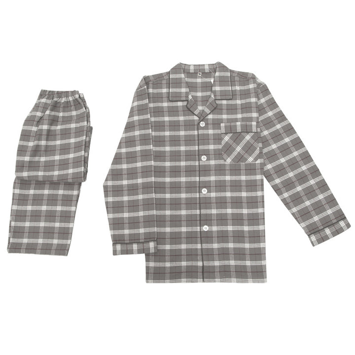 Padded cotton pajamas for men, checkered