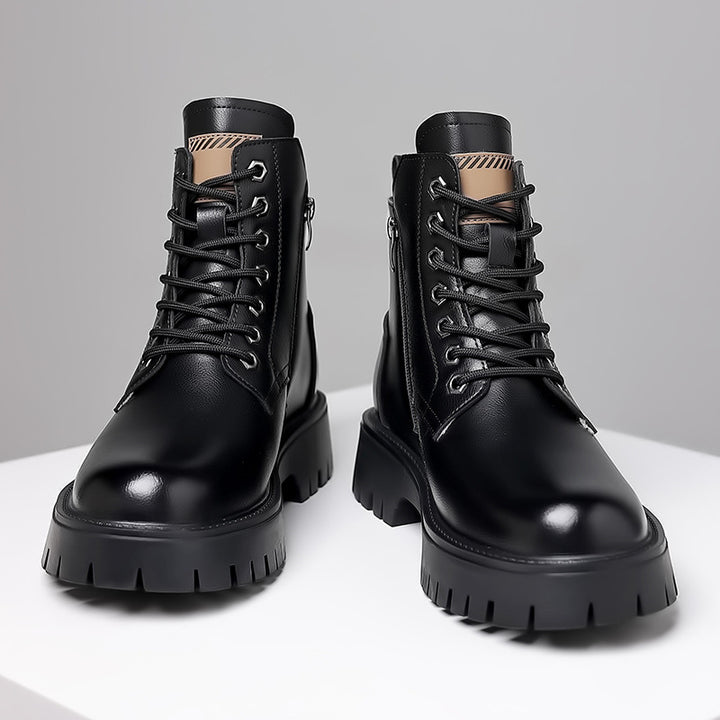 Padded men's winter boots, water-repellent