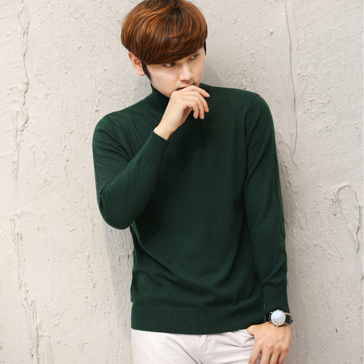 Men's Wool Sweater with Turtleneck