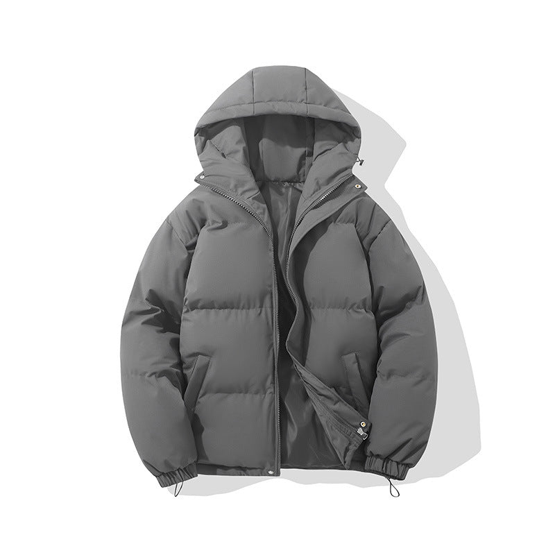 Men's padded jacket with hood, lined, windproof