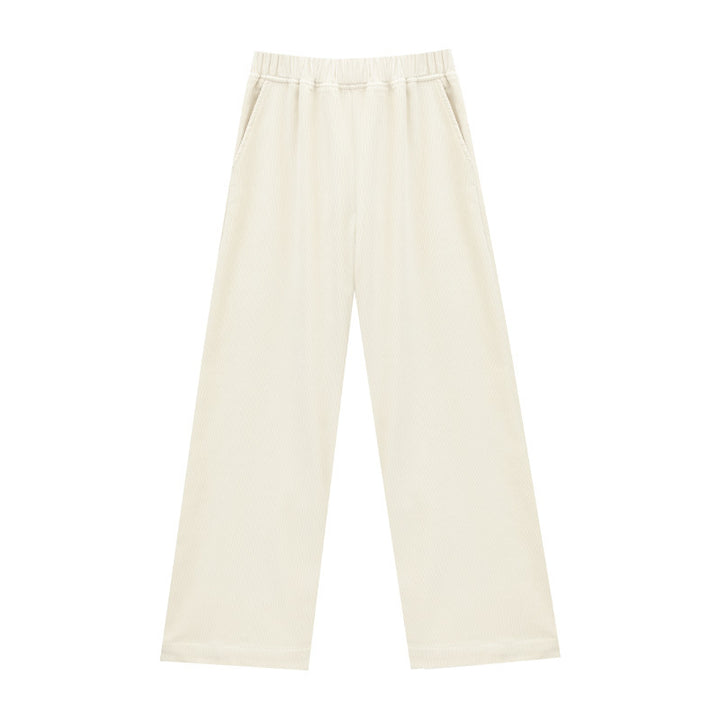 Padded women's corduroy pants with straight leg