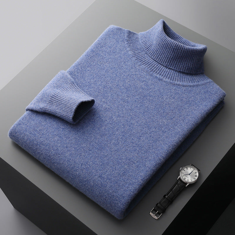 Men's Turtleneck Sweater made of 100% Wool, Plus Sizes