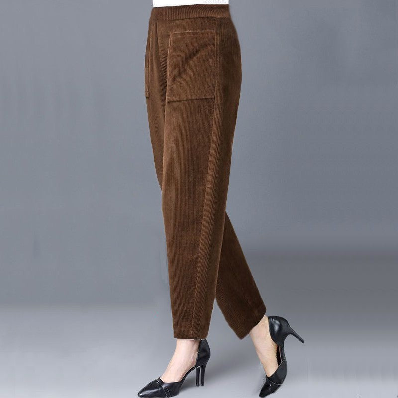 Women’s harem-style cord pants