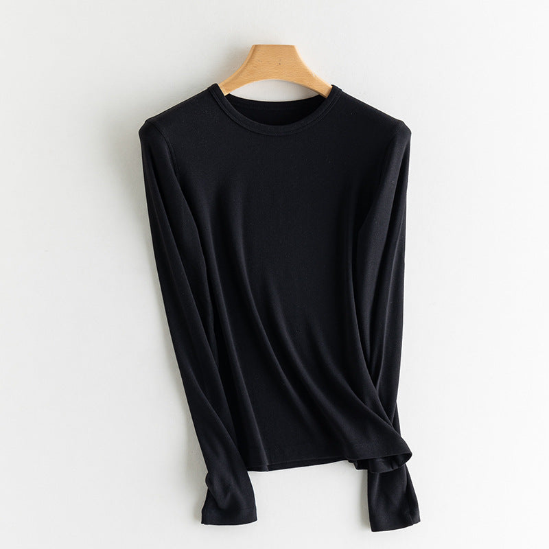 Women's Knit Under Shirt, Cashmere Blend, Various Collars