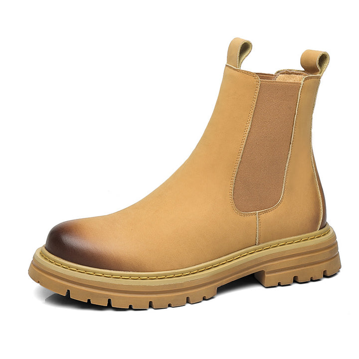 Men's Chelsea boots, lined, non-slip, synthetic leather
