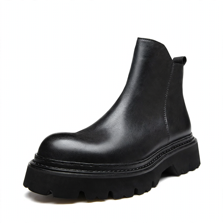 Men's Chelsea boots made of cowhide leather, with zipper