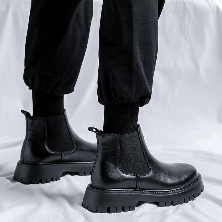 Classic men's Chelsea boots in British style