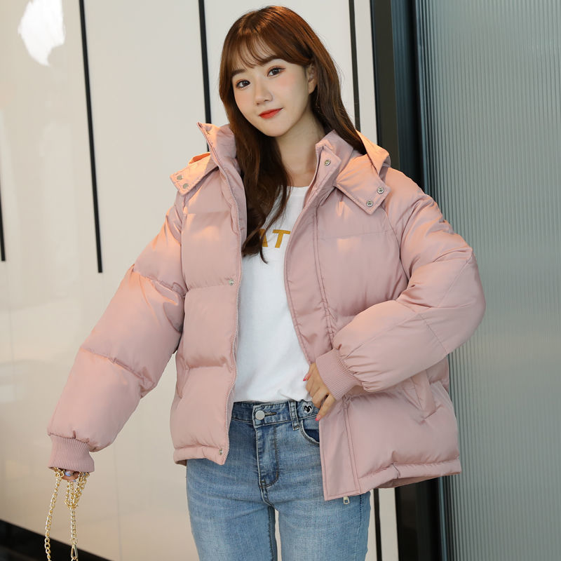 Short ladies' padded jacket, quilted, loose fit