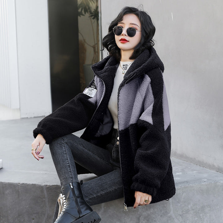 Lamb fleece coat, padded, YQ8529